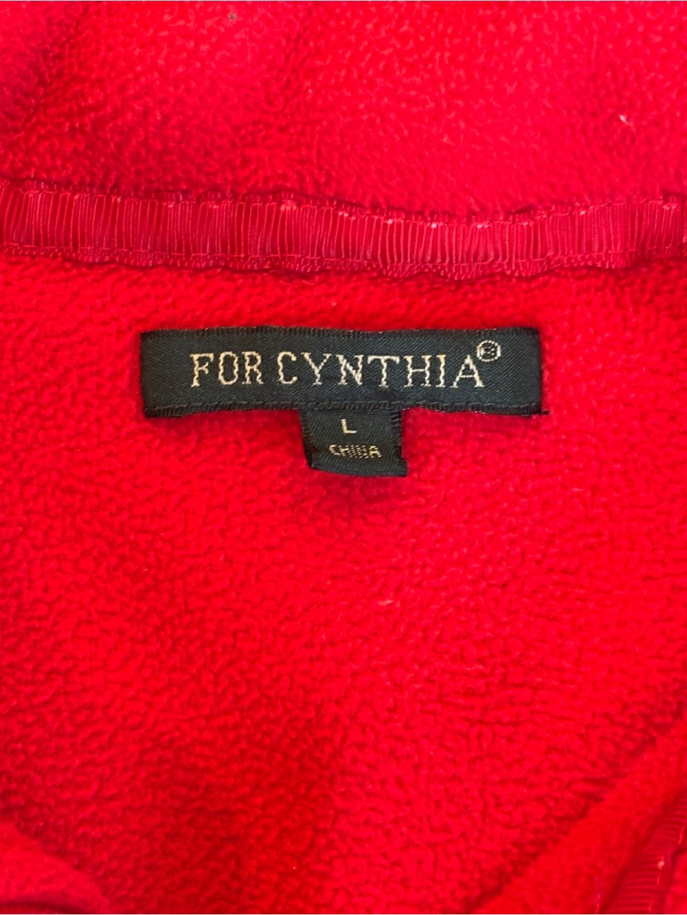For Cynthia Red Quilted Fleece Zip Front Vest Women’s Large Lightweight Puffer - Picture 4 of 7